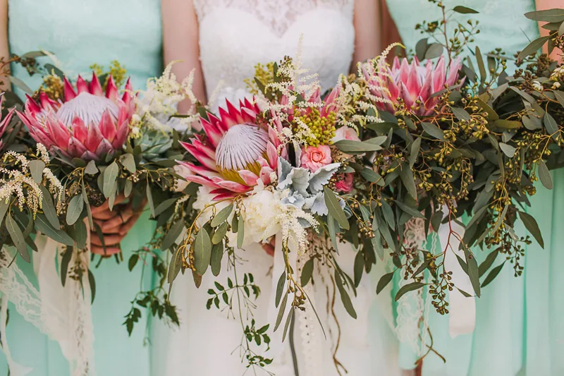 Bridal bouquet and bridesmaids bouquets